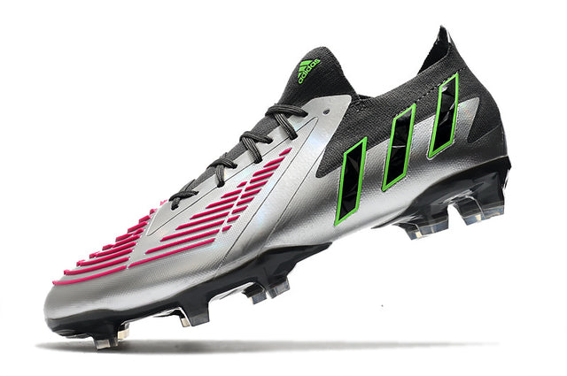 Chuteira Adidas Predator Edge.1 Low Campo FG - Preto/Prata