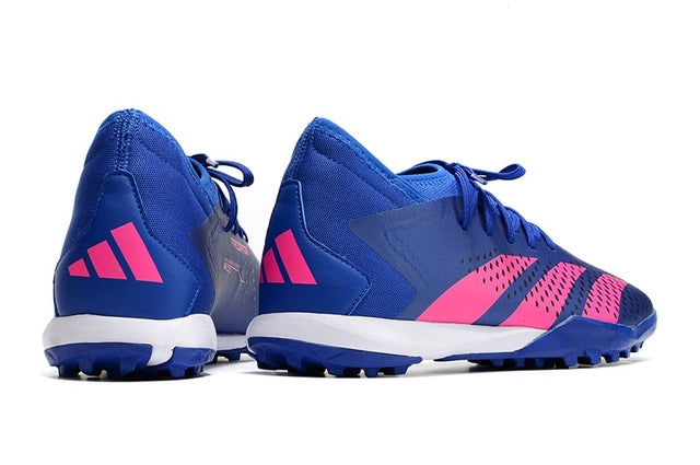 Chuteira Adidas Society Predator Accuracy.3 Society TF - Azul/Roxo