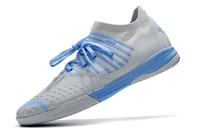 Chuteira Puma Future Z 1.3 Pro Cage - Cinza/Azul
