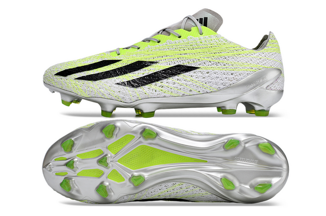 Chuteira Adidas X CrazyFast+ Strung FG - Cinza/Verde