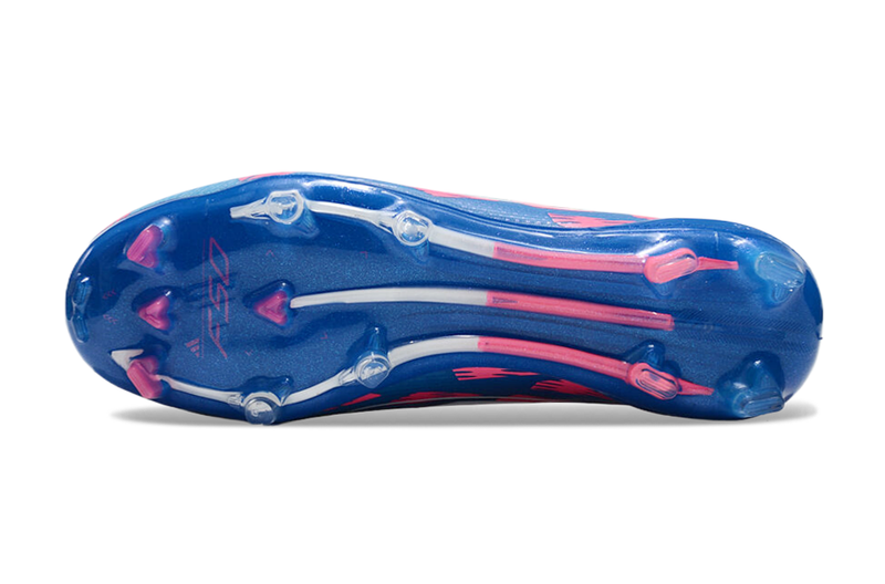 Chuteira Adidas F50 X Campo Sem Cadarço - Rosa/Azul