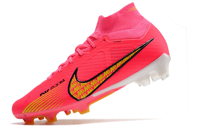 Chuteira Nike Air Zoom Mercurial Superfly 9 Elite - Rosa/Amarelo