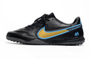 Chuteira Nike Tiempo 9 Pro Society - Preto/Azul/Dourado
