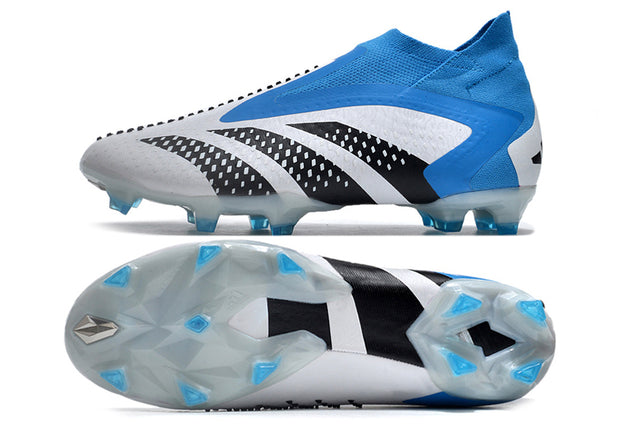 Chuteira Adidas Predator Accuracy+ FG - Branco/Azul