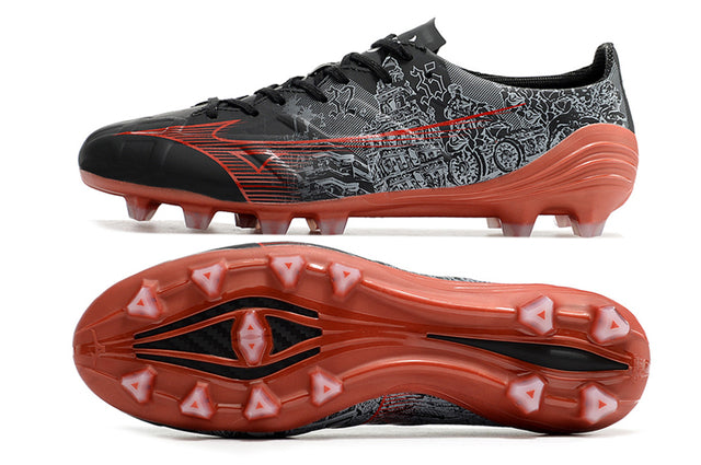 Chuteira Mizuno Alpha Japan FG - Preto/Vermelho