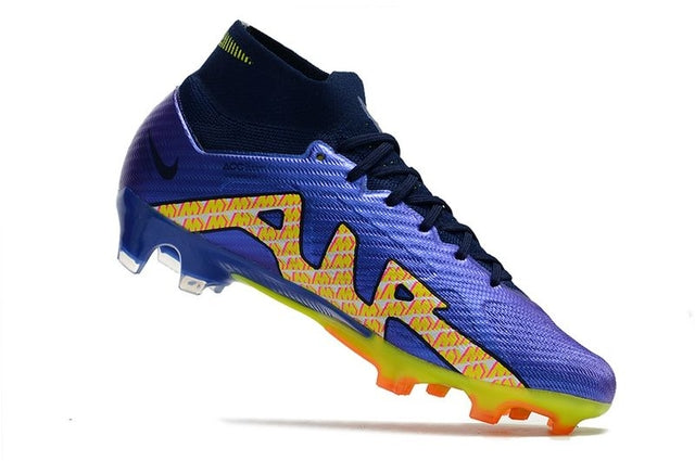 Chuteira Nike Air Zoom Mercurial Superfly 9 Elite - Azul/Laranja