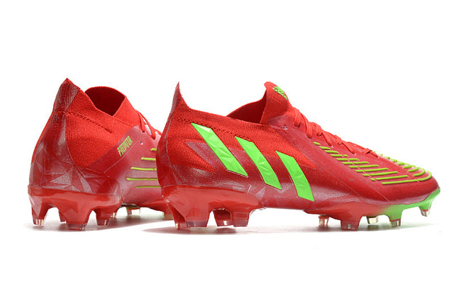 Chuteira Adidas Predator Edge.1 Low Campo FG - Vermelho/Verde