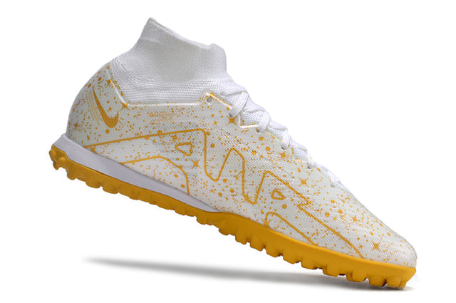 Chuteira Nike Mercurial Superfly 9 Elite Society - Branco/Dourado