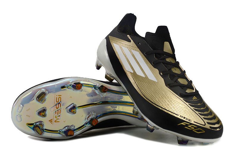 Chuteira Adidas F50 X Campo  - Dourada/Preta