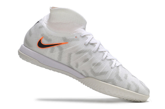 Chuteira Nike React Phantom Luna Elite DF Futsal - Branco/Laranja