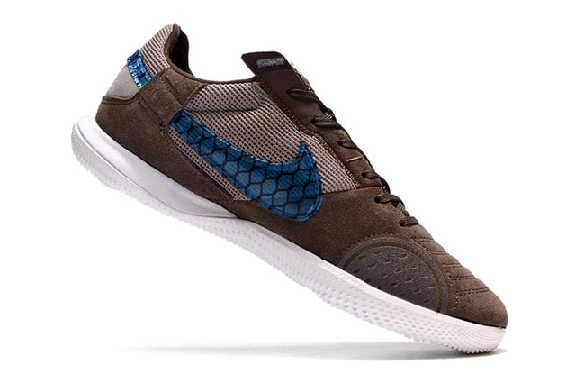 Chuteira Nike Street Gato Futsal IC - Marrom/Azul