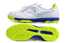 Chuteira Mizuno Morelia Neo Sala β Society - Branco/Azul/Verde