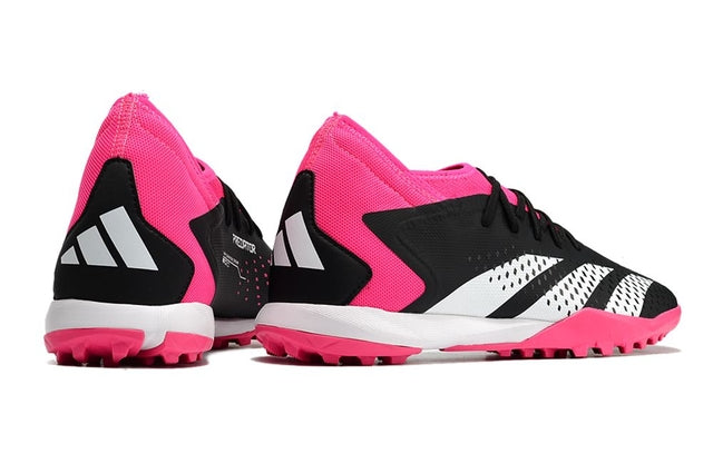 Chuteira Adidas Society Predator Accuracy.3 Society TF - Preto/Rosa