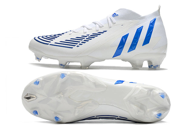 Chuteira Adidas Predator Edge.1 Campo FG - Branco/Azul