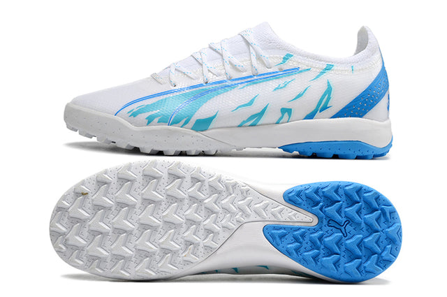 Chuteira Puma Ultra Ultimate Society - Branco/Azul