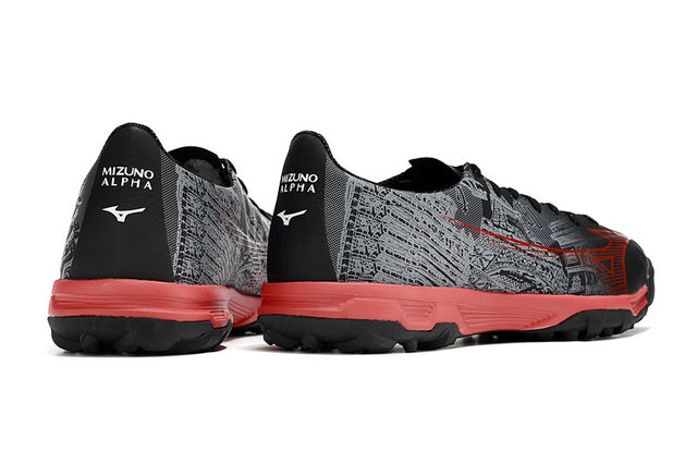 Chuteira Mizuno Alpha Made in Japan Society - Preto/Vermelho