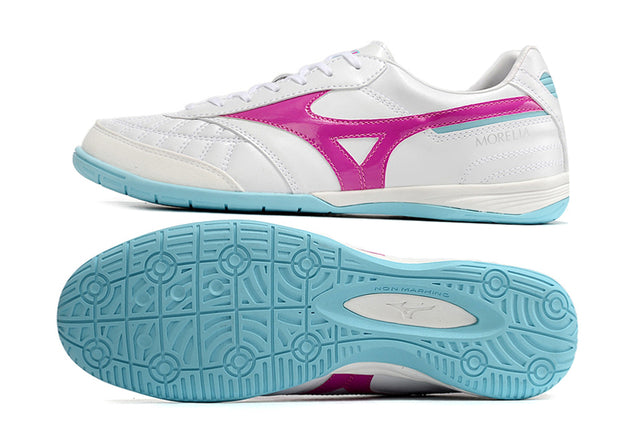 Chuteira Mizuno Morelia Sala Futsal - Branco/Rosa