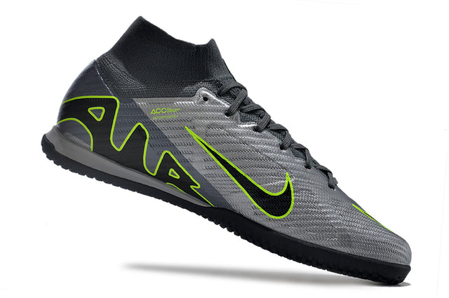 Chuteira Nike Mercurial Superfly 9 Elite Futsal IC - Cinza/Verde