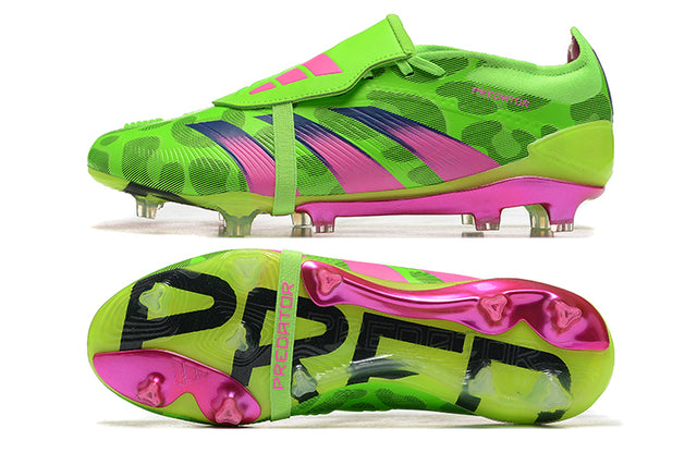 Chuteira Adidas Predstrike Elite Campo - Verde/Rosa