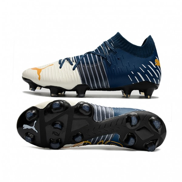 Chuteira Puma Future Z 1.1 Campo FG/AG - Branco/Azul