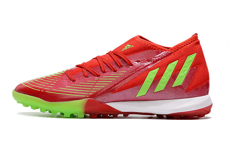 Chuteira Adidas Predator Edge.3 Society TF - Vermelho/Verde