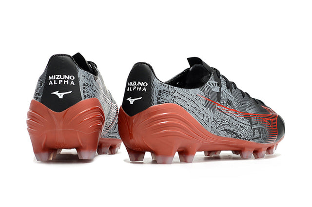 Chuteira Mizuno Alpha Japan FG - Preto/Vermelho