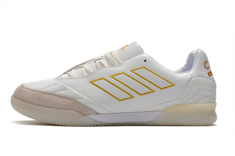 Chuteira Adidas Copa Kapitan 21 Futsal - Branco/Amarelo