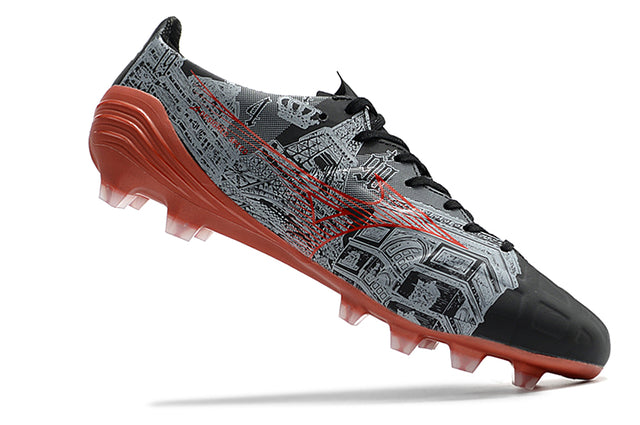 Chuteira Mizuno Alpha Japan FG - Preto/Vermelho