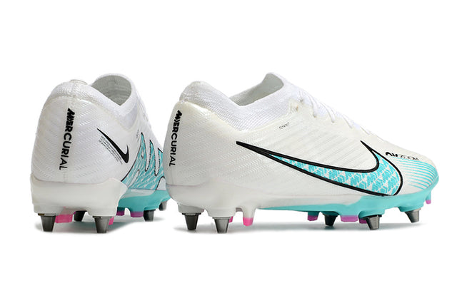 Chuteira Nike Air Zoom Mercurial Vapor 15 Elite SG - Branco/Azul