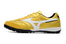 Chuteira Mizuno Morelia Neo Sala Society - Dourado/Branco