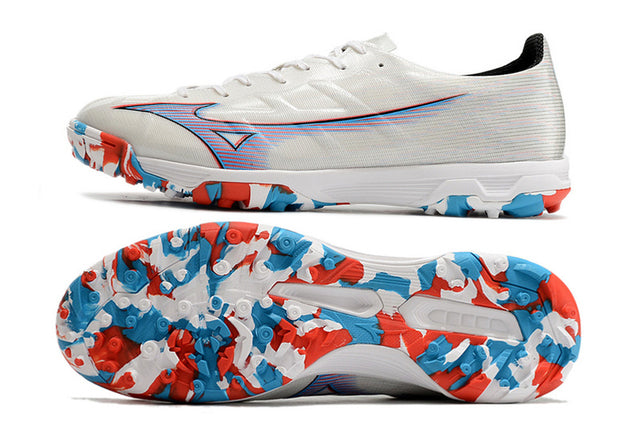 Chuteira Mizuno Alpha Made in Japan Society - Branco/Roxo