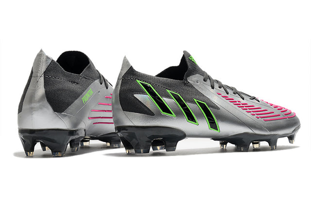 Chuteira Adidas Predator Edge.1 Low Campo FG - Preto/Prata