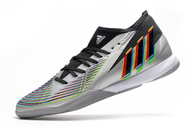 Chuteira Adidas Predator Edge.3 Futsal IC - Prata/Preto