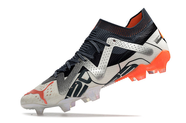 Chuteira Puma Future Ultimate FG - Branco/Laranja