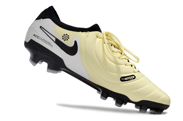 Chuteira Nike Tiempo 10 Elite Campo FG - Bege/Preto