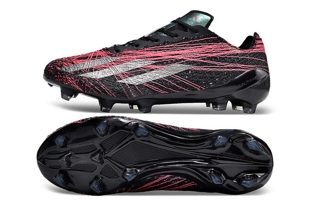 Chuteira Adidas X CrazyFast+ Strung FG - Preto/Vermelho