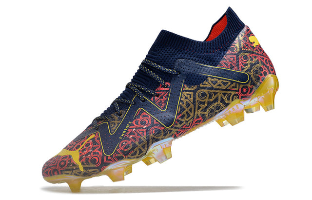 Chuteira Puma Future Ultimate FG - Azul/Amarelo