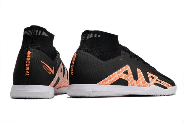 Chuteira Nike Mercurial Superfly 9 Elite Futsal IC - Preto/Laranja