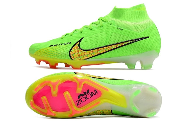 Chuteira Nike Air Zoom Mercurial Superfly 9 Elite FG - Verde/Amarelo