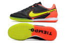 Chuteira Nike React Tiempo Legend 9 Pro Futsal IC - Preto/Laranja/Amarelo