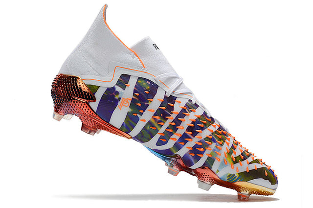 Chuteira Adidas Predator Freak.1 Campo FG - Branco/Laranja
