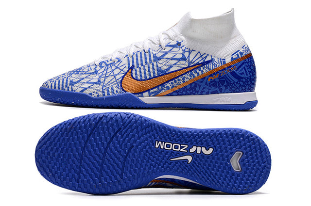 Chuteira Nike Mercurial Superfly 9 Elite Futsal IC - Azul/Branco