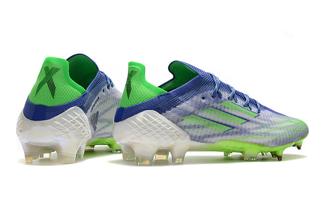 Chuteira Adidas Speedfow.1 FG - Branco/Verde/Azul