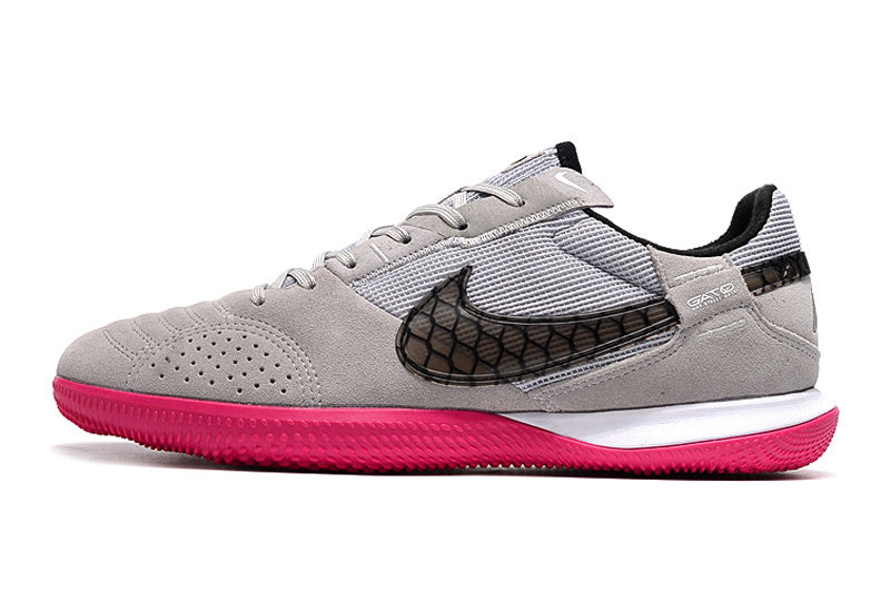 Chuteira Nike Street Gato Futsal IC - Cinza/Rosa