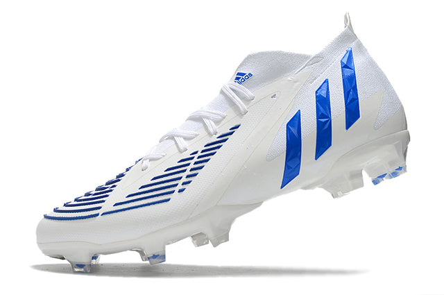 Chuteira Adidas Predator Edge.1 Campo FG - Branco/Azul