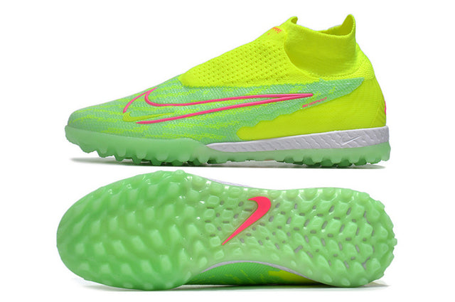 Chuteira Nike Phantom GX DF Society TF - Verde/Rosa