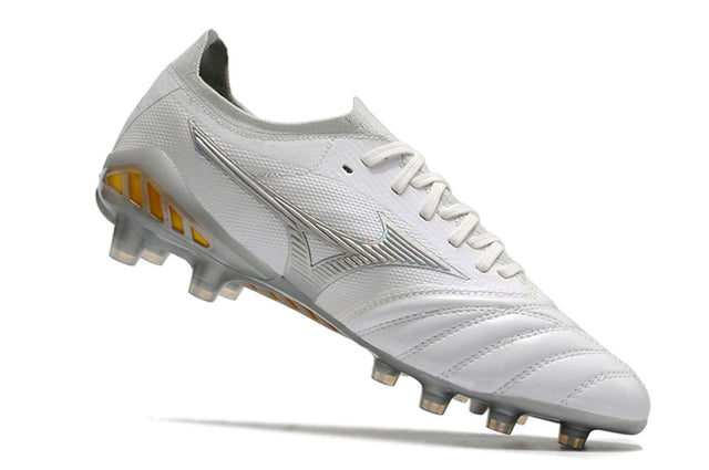 Chuteira Mizuno Morelia Neo 3 Campo FG - Branco/Dourado
