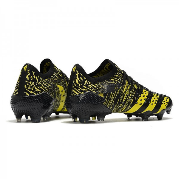 Chuteira Adidas Predator Freak.1 Low Campo FG - Preto/Amarelo