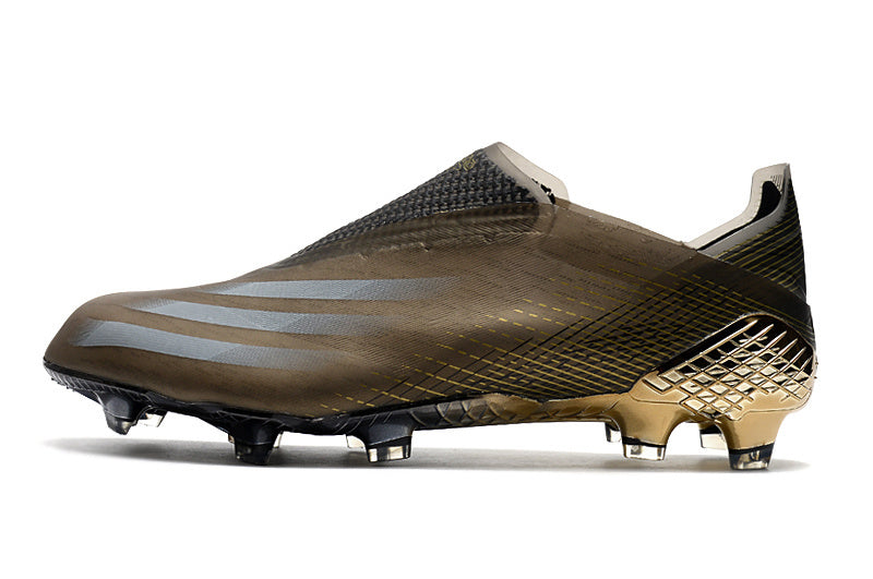 Chuteira Adidas Ghosted+ Campo FG - Preto/Dourado