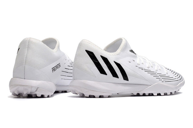 Chuteira Adidas Predator Edge.3 Low Society TF - Branco/Preto